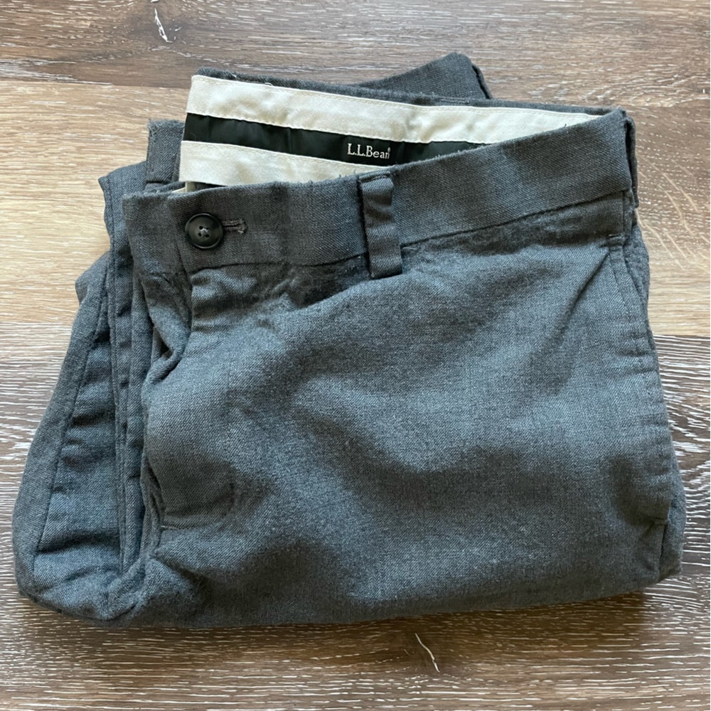 L.L. BEAN classic fit wool pants 36W